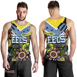 Parramatta Eels Men Tank Top Aboriginal Ethnic Style