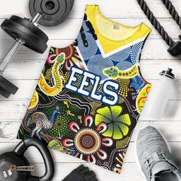 Parramatta Eels Men Tank Top Aboriginal Ethnic Style