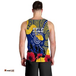 Parramatta Eels Rugby Men Tank Top Anzac Day Aboriginal Arts