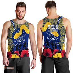 Parramatta Eels Rugby Men Tank Top Anzac Day Aboriginal Arts