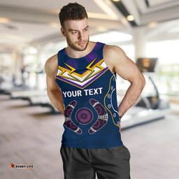 (Custom Personalised) Storm Men Tank Top Melbourne Indigenous Champion