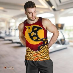 Men's Tank Tops - Aboriginal Dot Patterns Fish