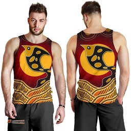Men's Tank Tops - Aboriginal Dot Patterns Fish
