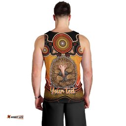 Personalised Australia Virgo Echidna Zodiac Men Tank Top Auz Astrology Aboriginal - Red