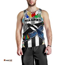 (Custom Personalised) Magpies Naidoc Week Men's Tank Top Collingwood Modern Style
