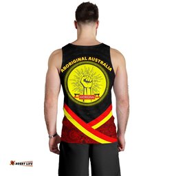 (Custom) Men's Tank Top - Aboriginal Flag And Animals Pattern
