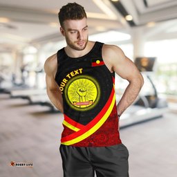 (Custom) Men's Tank Top - Aboriginal Flag And Animals Pattern