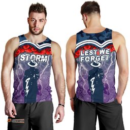 Melbourne Storm Men's Tank Top Anzac Day Aboriginal
