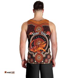 Personalised Australian Astrology Men Tank Top Aboriginal Dragon Lizard Zodiac Sign