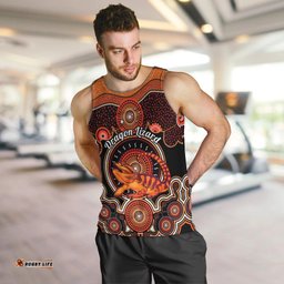 Personalised Australian Astrology Men Tank Top Aboriginal Dragon Lizard Zodiac Sign