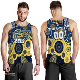 (Custom Personalised And Number) Eels Rugby Men Tank Top Aboriginal