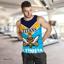 Gold Coast Men Tank Top Titans Gladiator Anzac Vibes