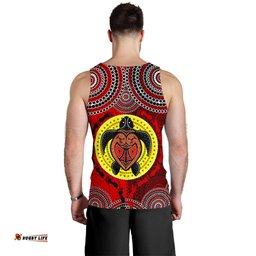 Tank Top - Aboriginal Dot Painting Tank Turtle - Men