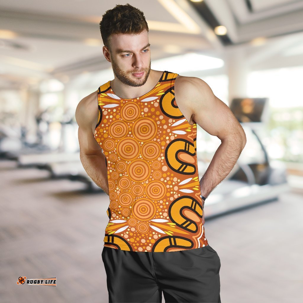 Aboriginal Men's Tank Top - Indigenous Art Patterns Ver03