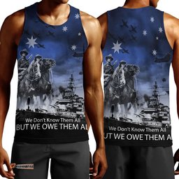 Vibe Hoodie Clothing - Anzac Day Australia Light Horse Men Tank Top