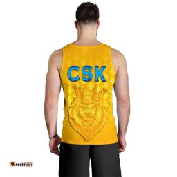 Chennai Super Kings Men Tank Top Cricket Traditional Pride - Yellow