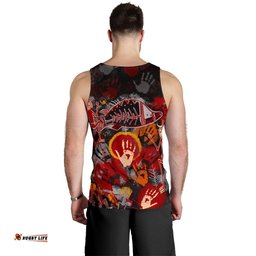 Aboriginal Men's Tank Top - Indigenous Fish Hand Art