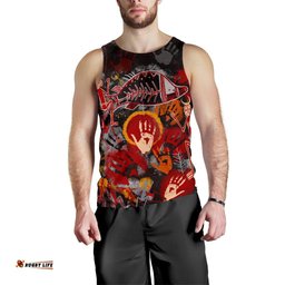 Aboriginal Men's Tank Top - Indigenous Fish Hand Art