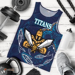 Gold Coast Men Tank Top Titans Gladiator Indigenous
