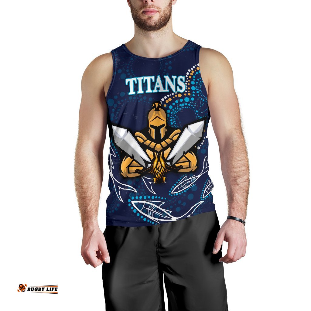 Gold Coast Men Tank Top Titans Gladiator Indigenous