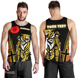 (Custom Personalised) Richmond Premier Men's Tank Top Tiger And Soldiers