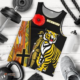 (Custom Personalised) Richmond Premier Men's Tank Top Tiger And Soldiers