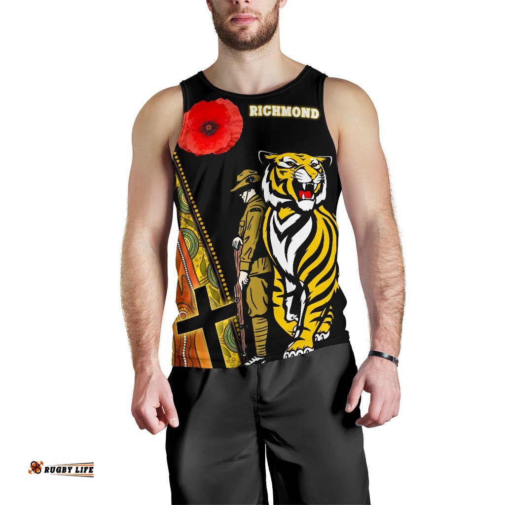 (Custom Personalised) Richmond Premier Men's Tank Top Tiger And Soldiers