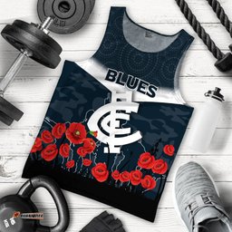 Blues Anzac Day Men Tank Top - Indigenous Art -