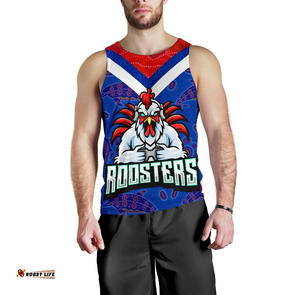 Sydney Roosters Indigenous Men Tank Top Prairie Style No.1
