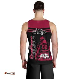 Penrith Panthers Tank Top Personalized Pentagon Style- NRL