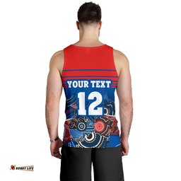 (Custom Personalised) Knights Men's Tank Top Newcastle Aboriginal Horizontal Style