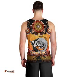 Personalised Australia Gemini Sugar Gilder Zodiac Men Tank Top Auz Astrology Aboriginal - Red