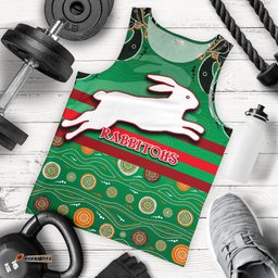 Rabbitohs Men Tank Top Indigenous Green