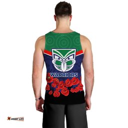 New Zealand Warriors Anzac Day Indigenous Art Men Tank Top -