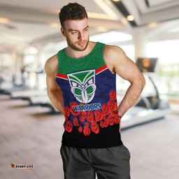 New Zealand Warriors Anzac Day Indigenous Art Men Tank Top -