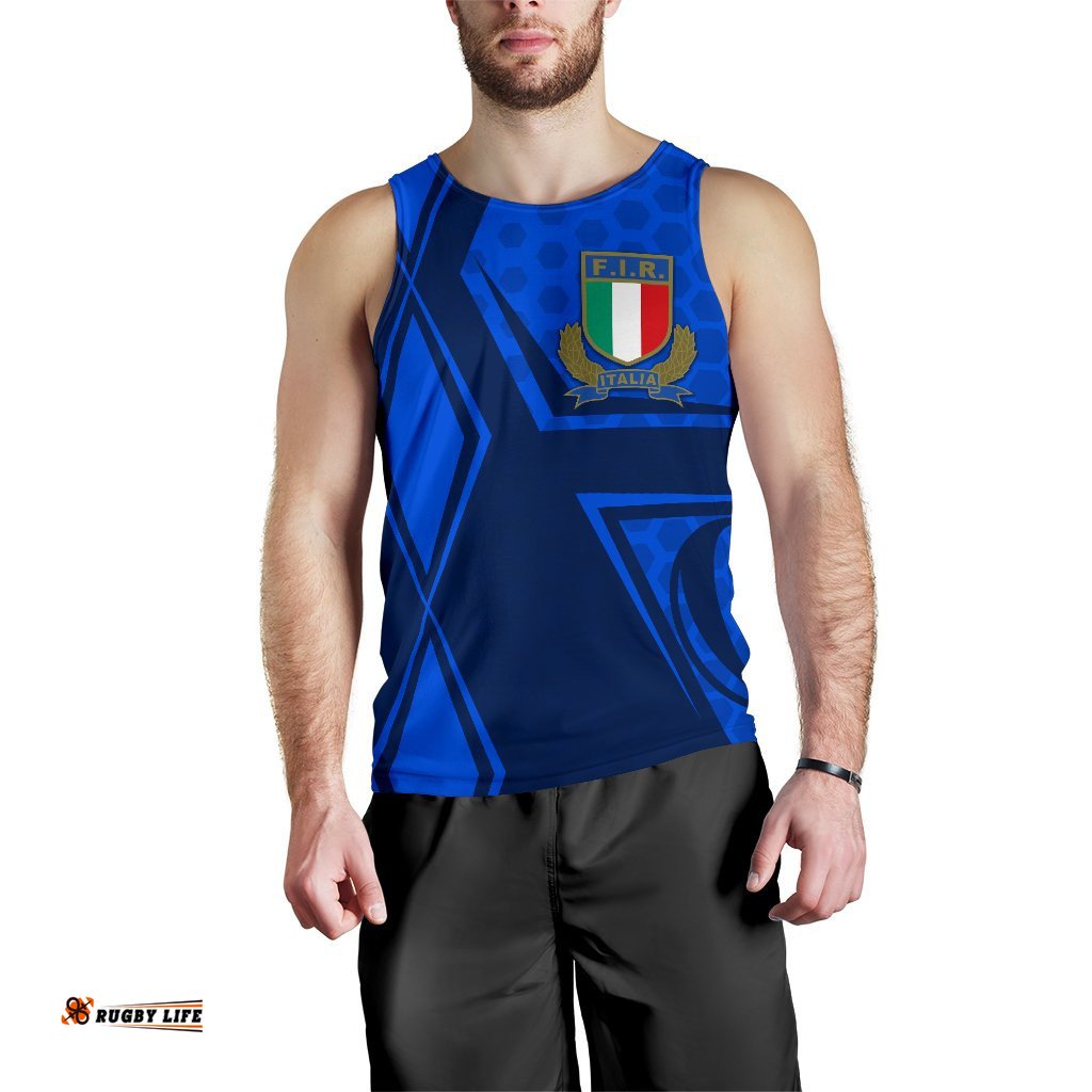 Italy Rugby Men's Tank Top Gli Azzurri Vibes