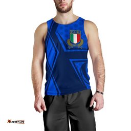 Italy Rugby Men's Tank Top Gli Azzurri Vibes