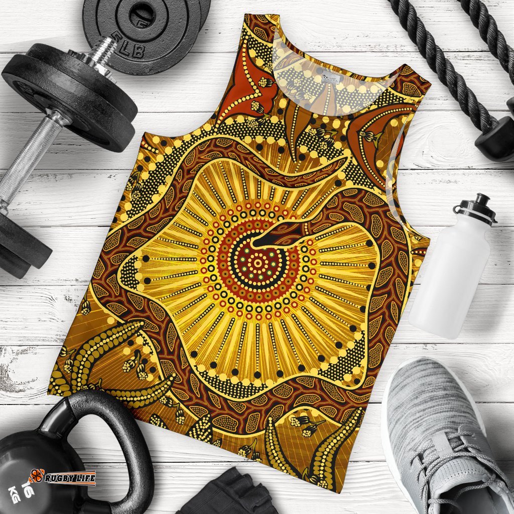 Men's Tank Top - Australian Aboriginal Snake - Rainbow Serpent