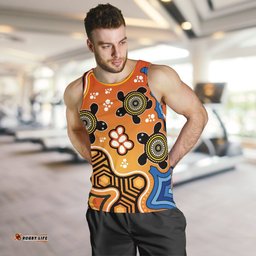 Aboriginal Men's Tank Top - Indigenous Art Patterns Ver04