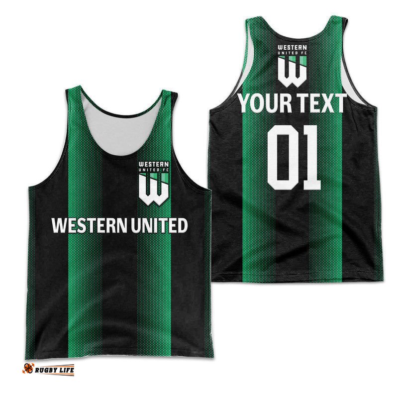 (Custom Personalised) Western United Men Tank Top Soccer Club Original Style - Black