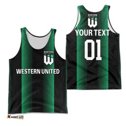 (Custom Personalised) Western United Men Tank Top Soccer Club Original Style - Black