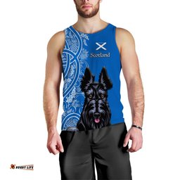 Scottish Terrier With Thistle Men Tank Top -