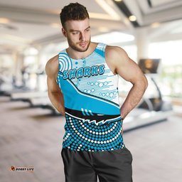 Sharks Men Tank Top Cronulla Indigenous Unique