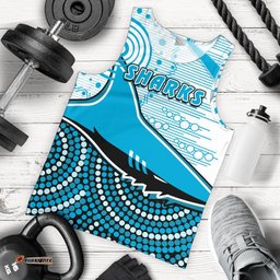 Sharks Men Tank Top Cronulla Indigenous Unique