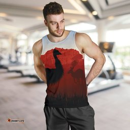 Men's Tank Top - Australian Nature with Emu and Kangaroo