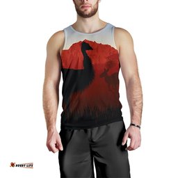 Men's Tank Top - Australian Nature with Emu and Kangaroo