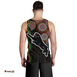 Panthers Black Men Tank Top Indigenous Penrith Version