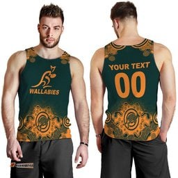 (Custom Personalised And Number) Australia Rugby Wallabies Men Tank Top Replica Jersey No.3