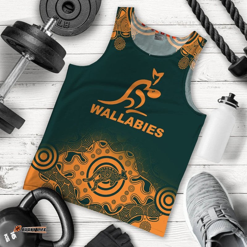 (Custom Personalised And Number) Australia Rugby Wallabies Men Tank Top Replica Jersey No.3