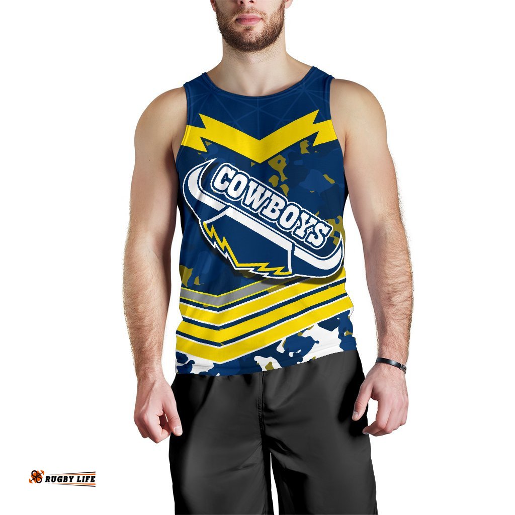 Camouflage Cowboys Anzac Men Tank Top North Queensland